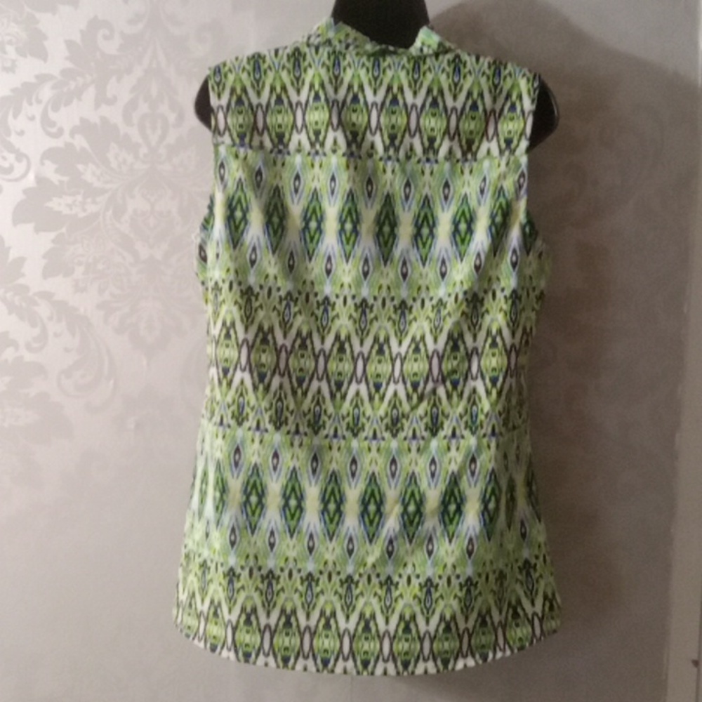 Notations Sleeveless Button Down Shirt M - Picture 4 of 6